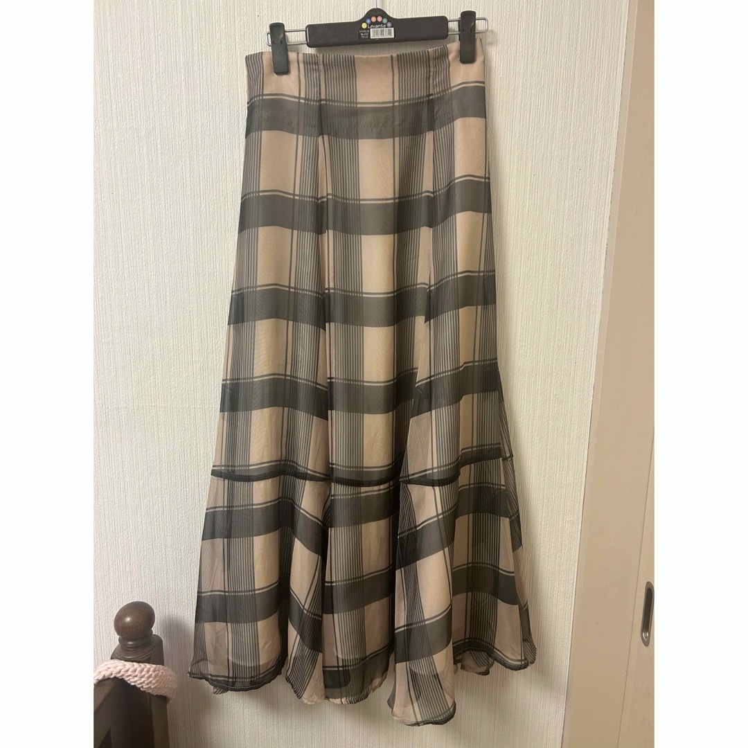 Rirandture(リランドチュール)のリランドチュール　チェックオーガンスカート レディースのスカート(ロングスカート)の商品写真