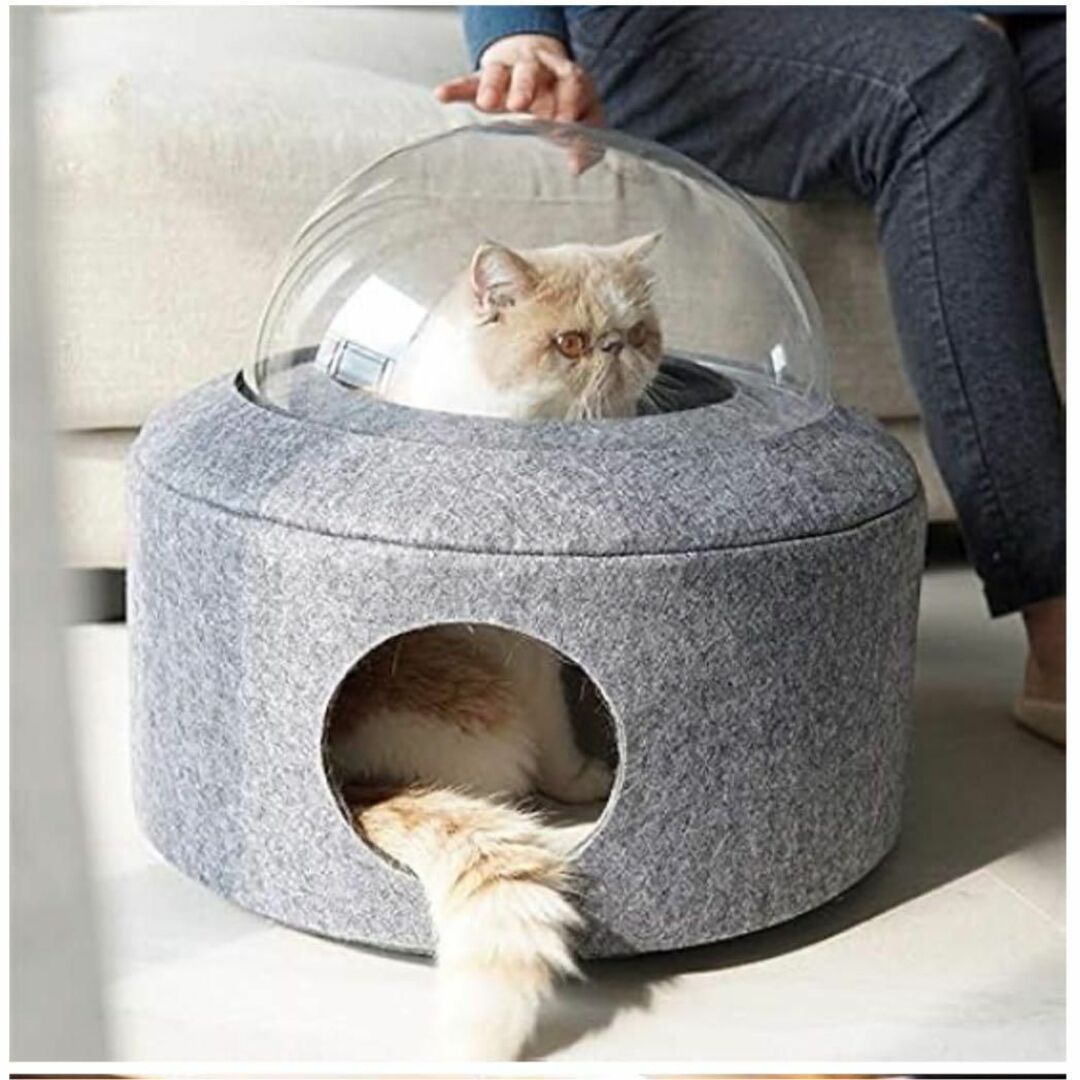 【超美品】キャットハウス　宇宙カプセル　猫用ベッド　送料込 その他のペット用品(猫)の商品写真