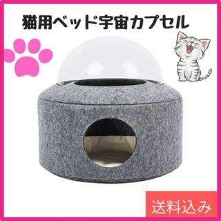 【超美品】キャットハウス　宇宙カプセル　猫用ベッド　送料込(猫)