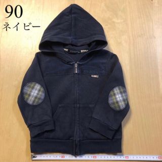 バーバリー(BURBERRY)のBURBERRY★フードパーカー　ネイビー　コンビ　90(ジャケット/上着)