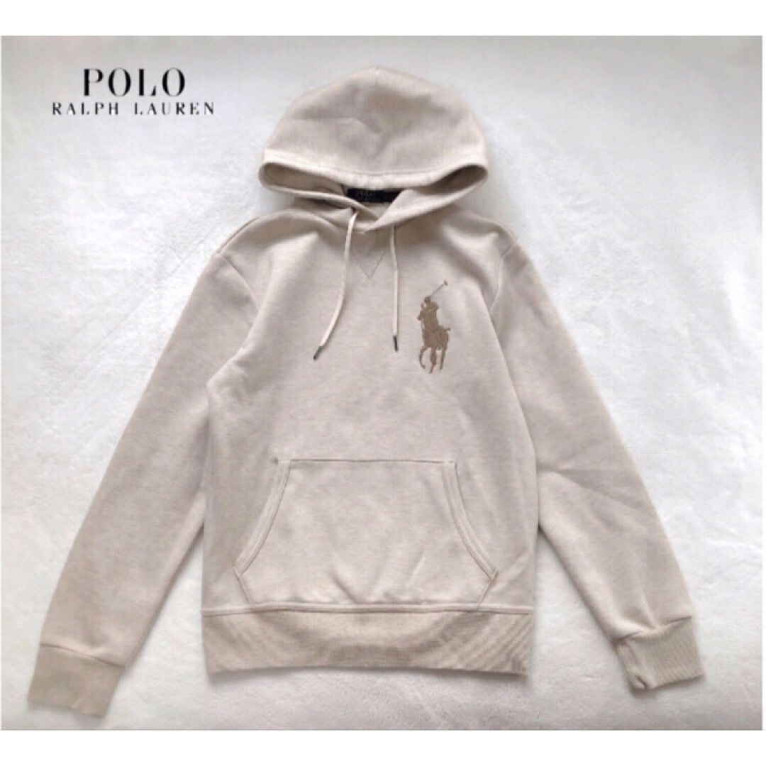 POLO RALPH LAUREN(ポロラルフローレン)のレア　RALPH LAUREN ラルフローレン　ビッグポニー　パーカー　ベージュ レディースのトップス(パーカー)の商品写真