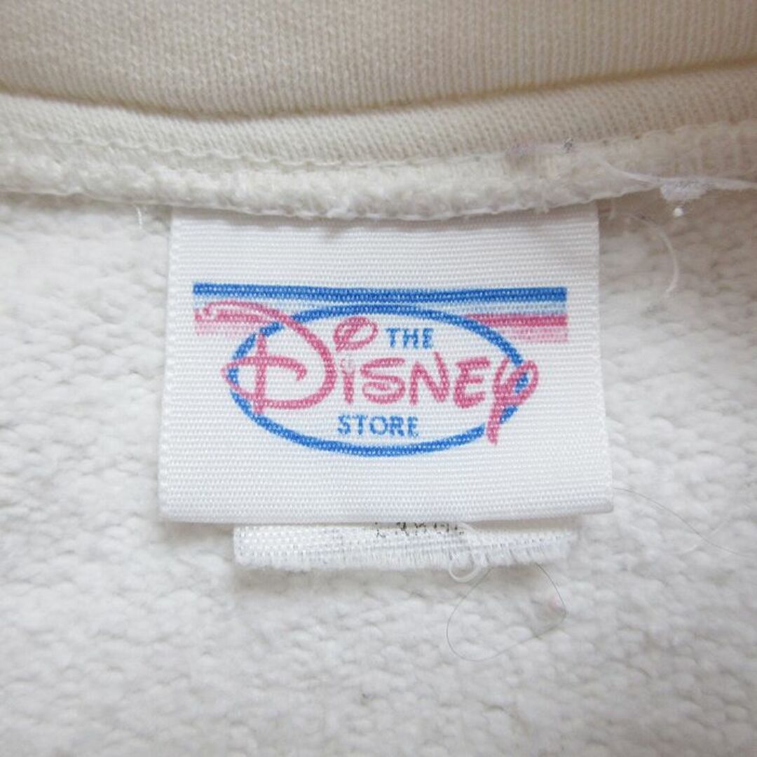 Disney(ディズニー)のL★古着 長袖 ハーフジップ スウェット メンズ 90年代 90s ディズニー DISNEY ミッキー MICKEY MOUSE USA製 白 ホワイト 24jan17 中古 スエット トレーナー トップス メンズのトップス(パーカー)の商品写真