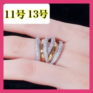 002①アクセサリー　リング　指輪　デザイン　装飾　ジルコニア　韓国　レディース(リング(指輪))