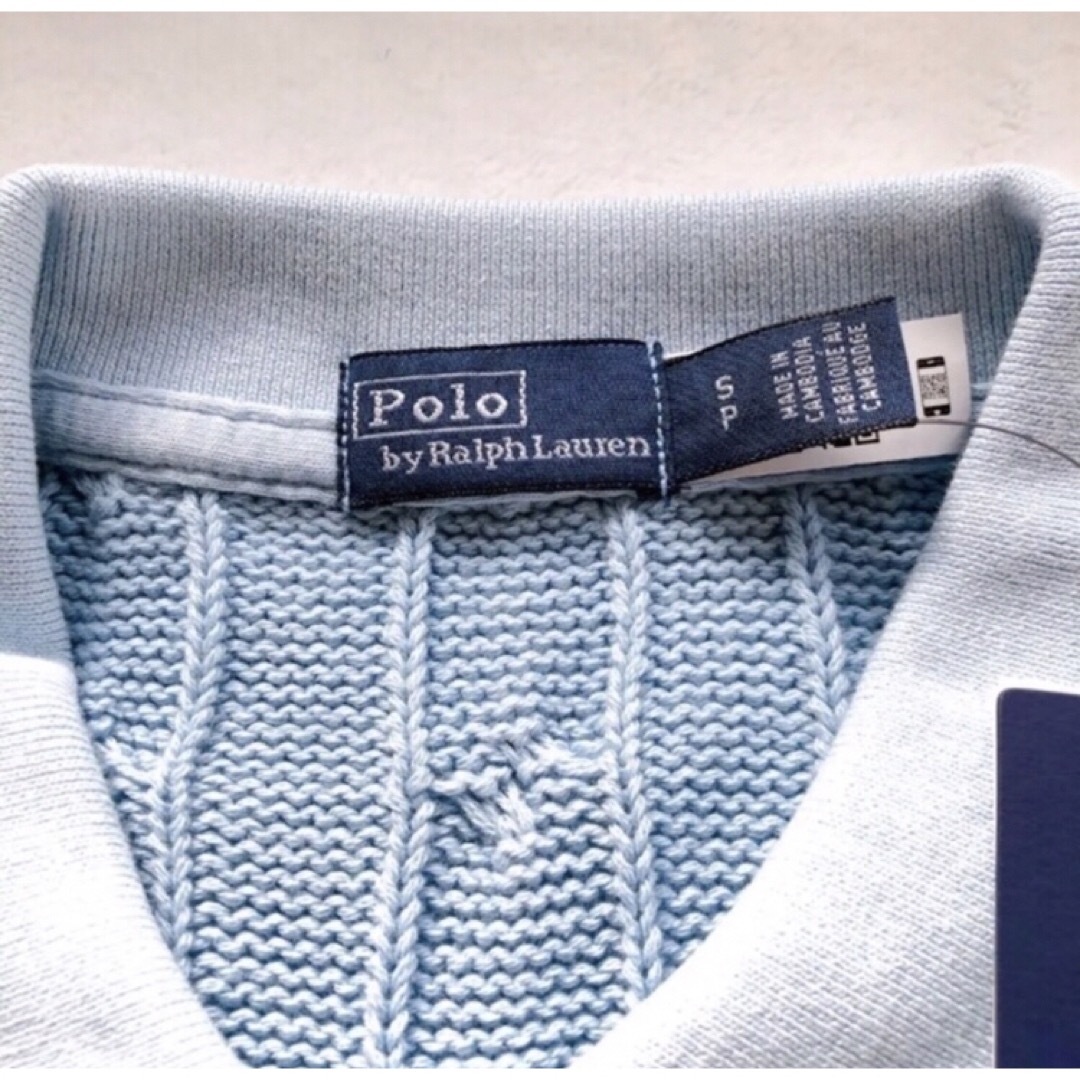 POLO RALPH LAUREN(ポロラルフローレン)の新品　RALPH LAUREN ラルフローレン　ケーブル　ニット　ブルー　S レディースのトップス(ニット/セーター)の商品写真