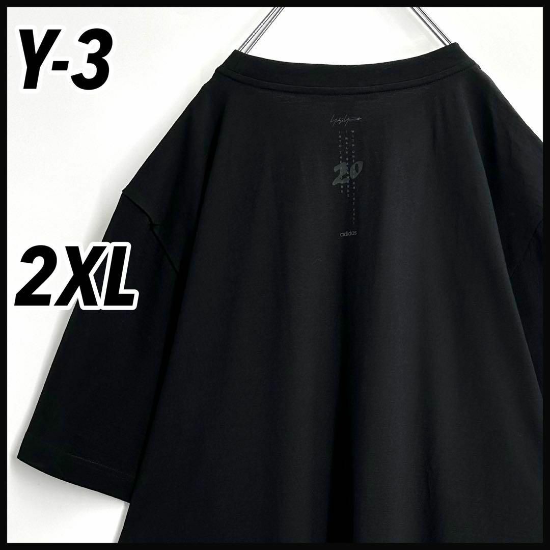 Y-3(ワイスリー)の【激レアサイズ2XL】ワイスリー　20周年記念ロゴ　デカロゴ　Tシャツ　入手困難 メンズのトップス(Tシャツ/カットソー(半袖/袖なし))の商品写真