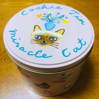 フェアリーケーキフェア　空き缶　春限定　ピンク　ミラクルキャット(小物入れ)