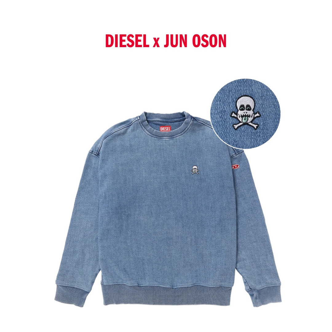 DIESEL(ディーゼル)のdiesel ディーゼル　阪急限定トラックデニム　プルオーバー　ユニセックス　S レディースのトップス(トレーナー/スウェット)の商品写真