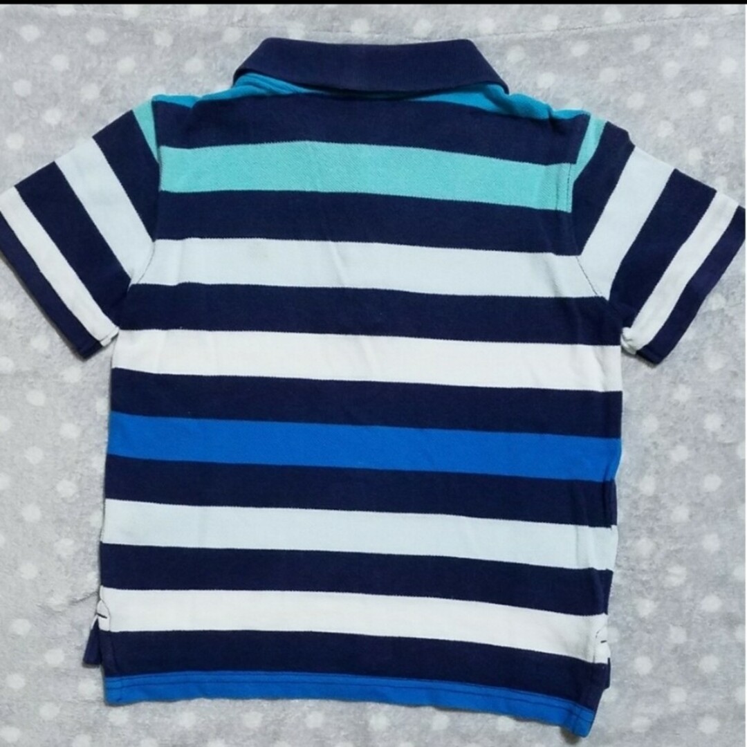 babyGAP(ベビーギャップ)のBabyGAP　半袖　ボーダー　ポロシャツ　Tシャツ　110 キッズ/ベビー/マタニティのキッズ服男の子用(90cm~)(Tシャツ/カットソー)の商品写真