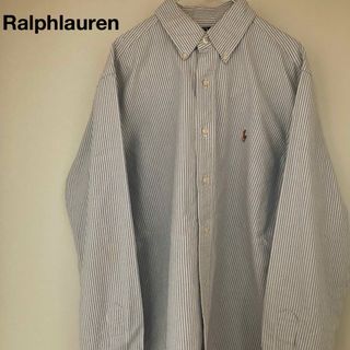 POLO RALPH LAUREN - ポロ ラルフローレン ストライプシャツ ワンポイント刺繍ロゴ