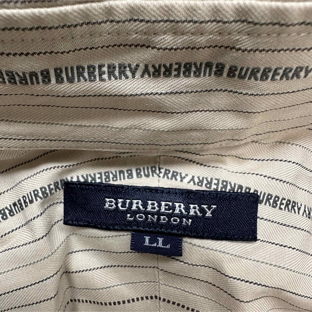 BURBERRY(バーバリー)の【BURBERRY】バーバリー XL シャツ 長袖 ストライプ ベージュ メンズのトップス(シャツ)の商品写真