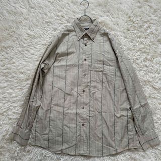 BURBERRY - 【BURBERRY】バーバリー XL シャツ 長袖 ストライプ ベージュ