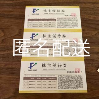 ★藤田観光 株主優待券(宿泊等割引券)３枚　２０２４年9月３0日まで(宿泊券)