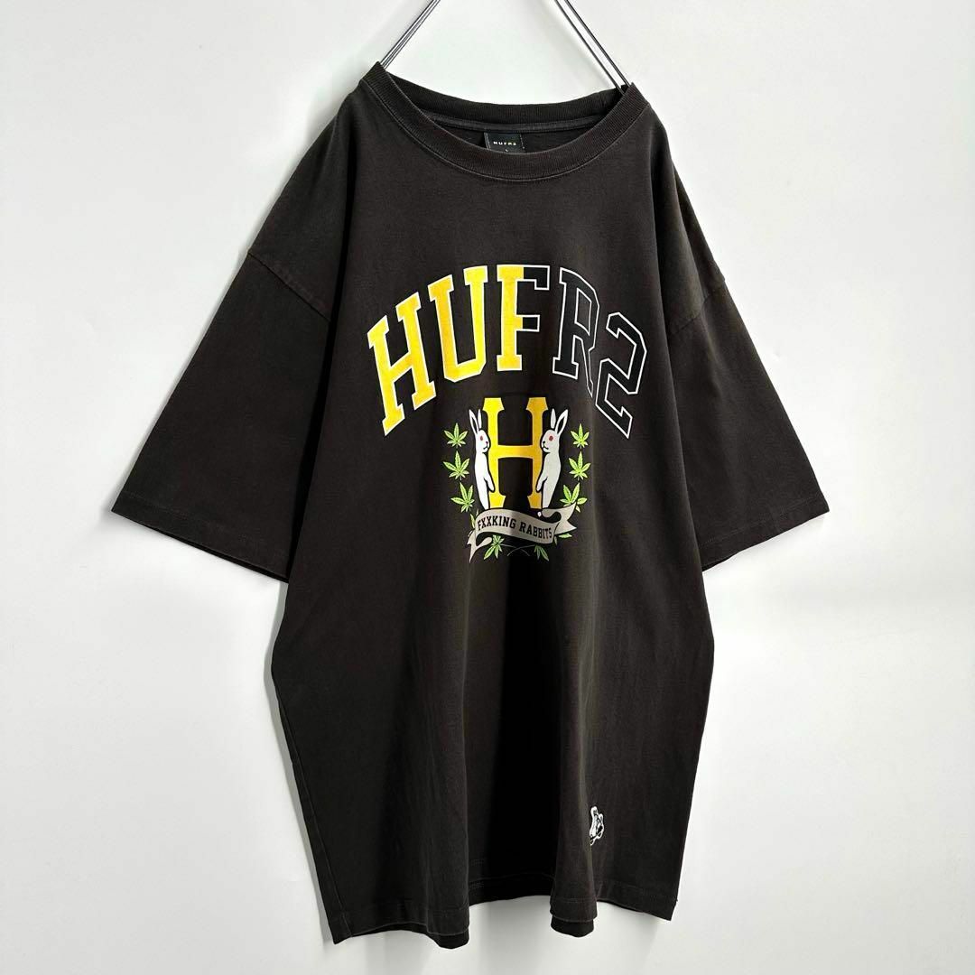 FR2 - 【限定コラボ】#FR2×HUF HUFR2 アーチロゴ 兎 Tシャツ 人気Lの 