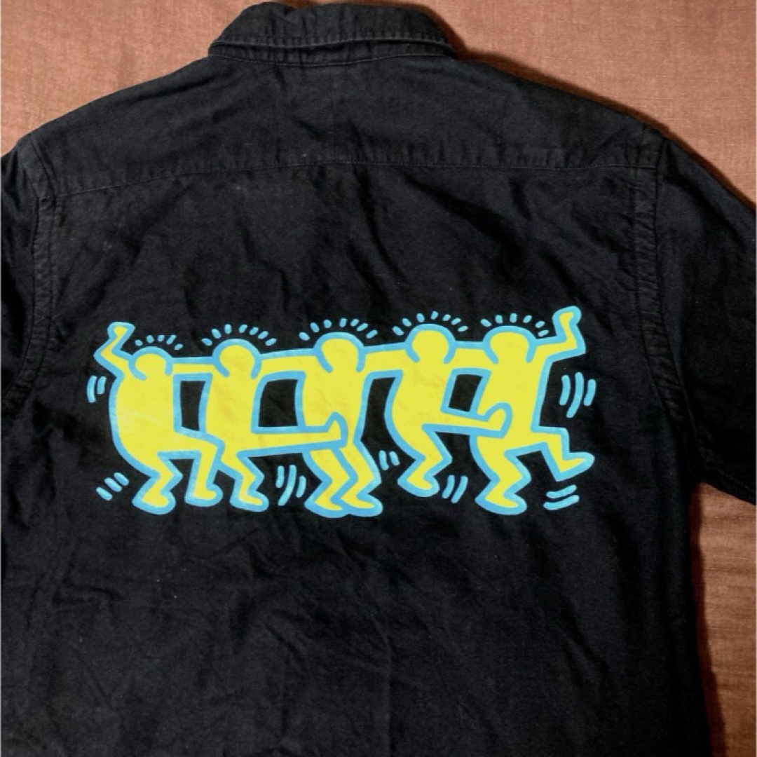 KEITH HARING(キースヘリング)のKeith Haring 長袖シャツ　browny ブラック　黒　黄 メンズのトップス(シャツ)の商品写真