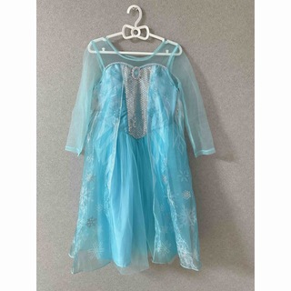 ディズニー(Disney)のディズニー アナ雪 エルサ ドレス ワンピース ブルー プリンセス 110cm(ドレス/フォーマル)