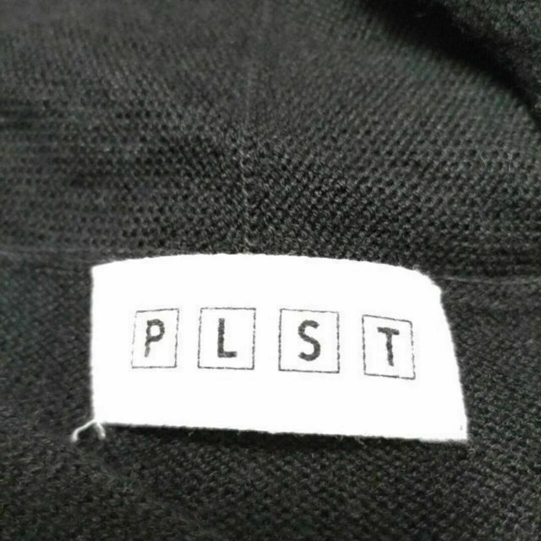 PLST(プラステ)のPLST プラステ 麻混じり Vネック サマーニットセーター 黒 Mサイズ レディースのトップス(ニット/セーター)の商品写真