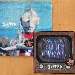 ウルトラマン　バルタン星人　インクジェットタオル　ハンドタオル　2枚セット(ハンカチ/ポケットチーフ)