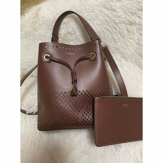 フルラ(Furla)のフルラ ステイシー ショルダーバッグ 2way レザー ブラウン　パンチング(ショルダーバッグ)