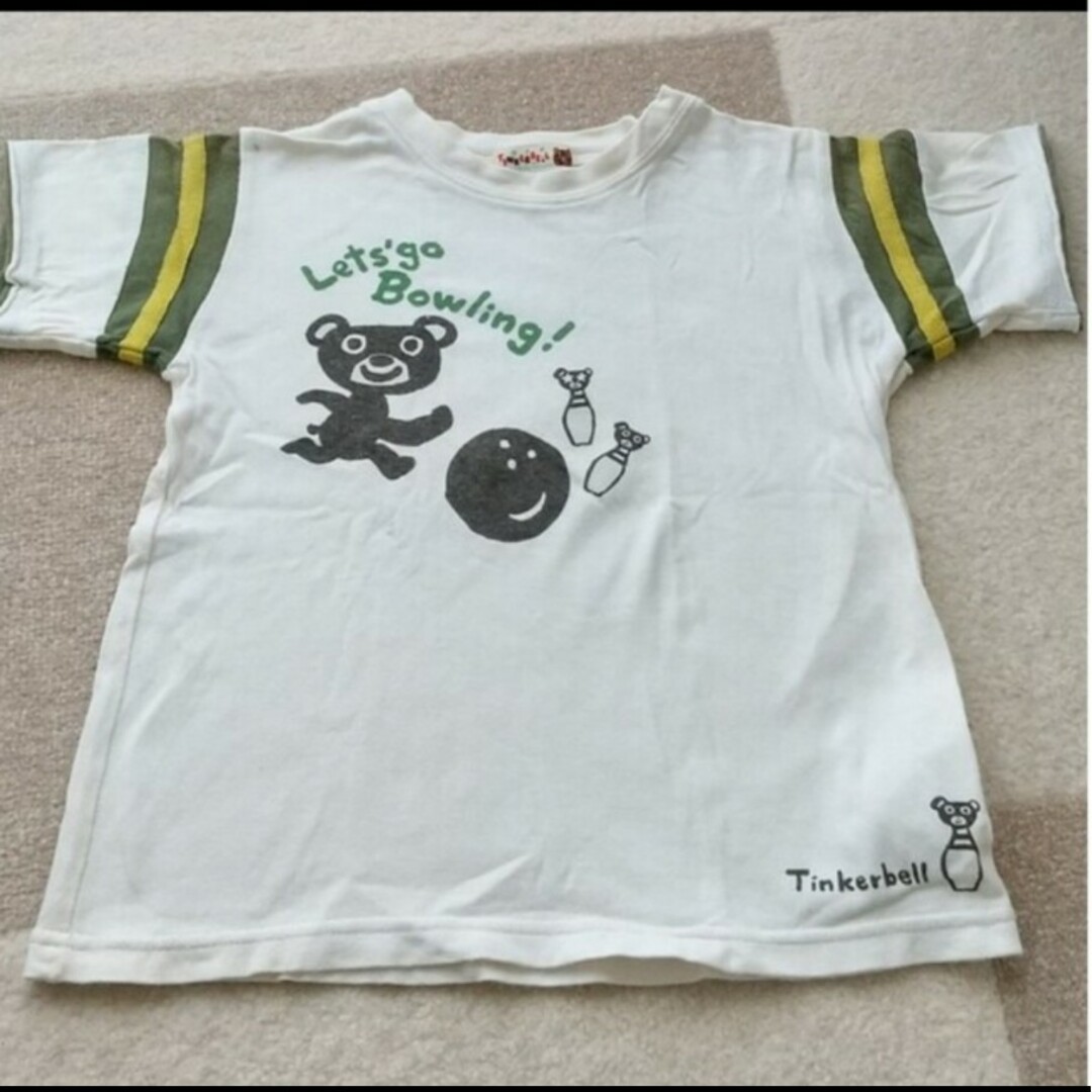 TINKERBELL(ティンカーベル)のTinkerBell　ティンカーベル 110センチ　半袖Tシャツ　アイボリー キッズ/ベビー/マタニティのキッズ服男の子用(90cm~)(Tシャツ/カットソー)の商品写真