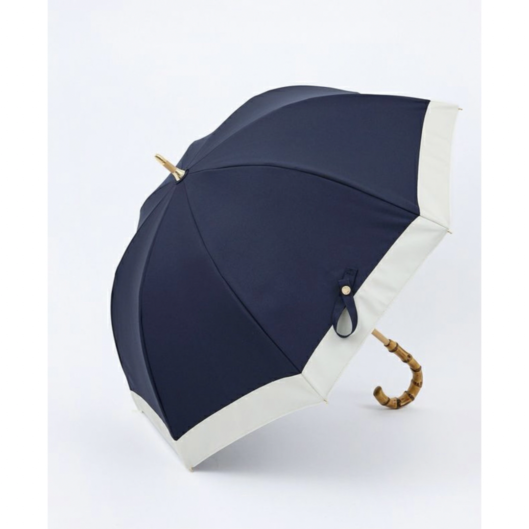 untule 長傘 S(50cm)/バイカラー　ネイビー×アイボリー レディースのファッション小物(傘)の商品写真