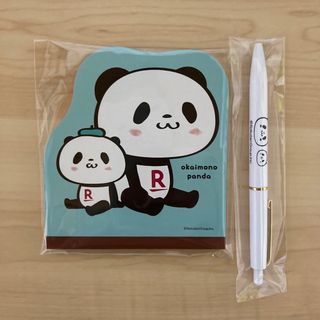 ラクテン(Rakuten)のお買いものパンダ　ダイカットメモ　ボールペン　新品　非売品(ノベルティグッズ)