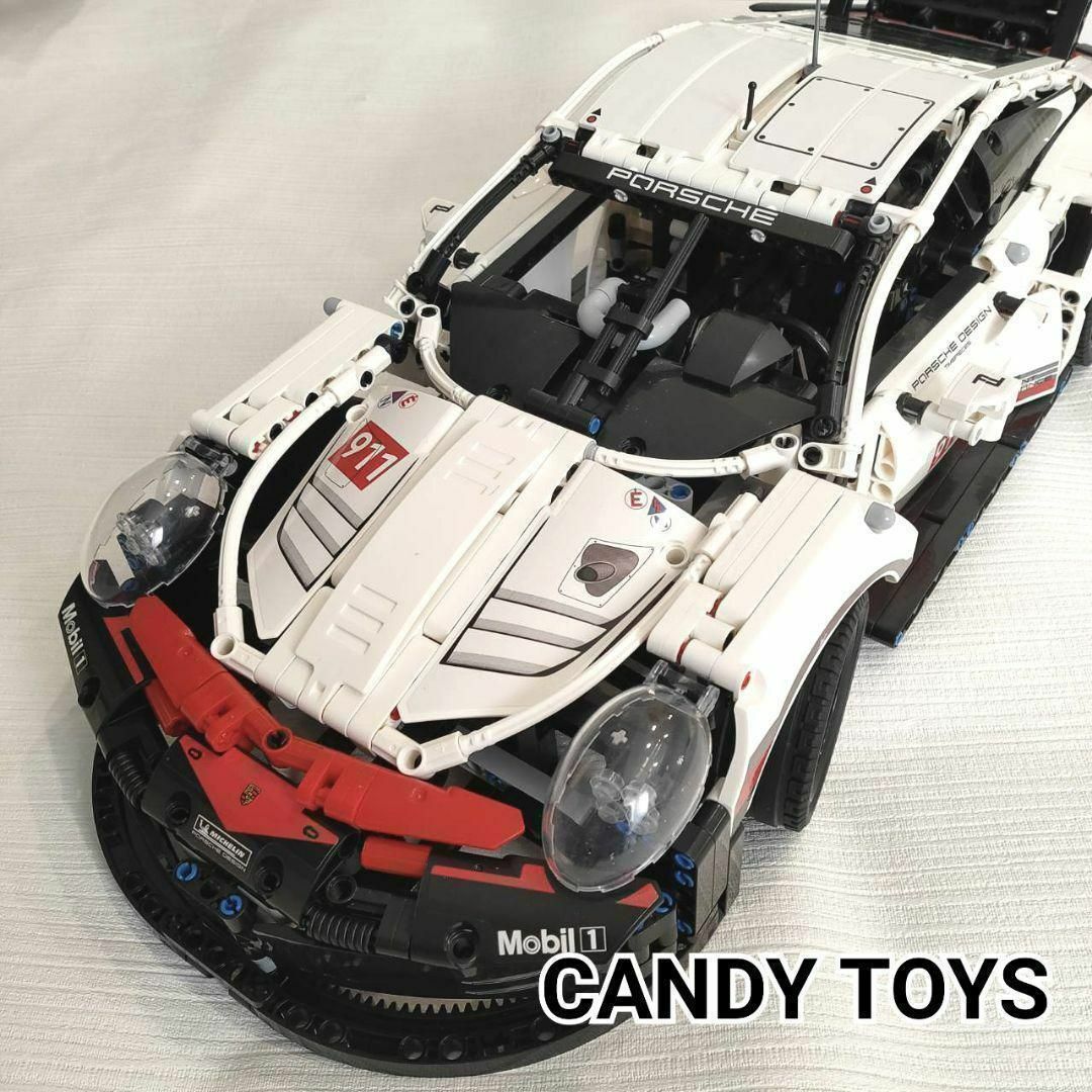 レゴ互換 ブロック 車 レースカー テクニック ポルシェ 911 RSR エンタメ/ホビーのおもちゃ/ぬいぐるみ(模型/プラモデル)の商品写真