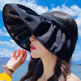 つば広 サンバイザー つば広帽子 紫外線対策 レディース 日焼け予防サンバイザー(その他)