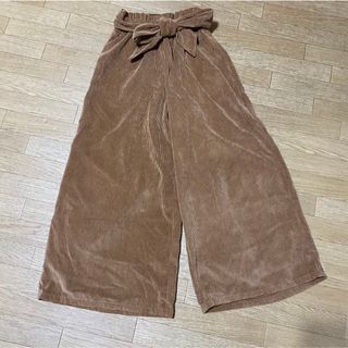 E hyphen world gallery - ガウチョパンツ ワイドパンツ お洒落 オシャレ かわいい コーデュロイ 美品