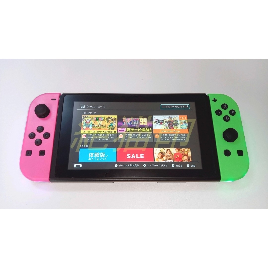 Nintendo Switch(ニンテンドースイッチ)の【新品】Joy-Con 連射 LED ジョイコン ネオン ピンク グリーン エンタメ/ホビーのゲームソフト/ゲーム機本体(家庭用ゲーム機本体)の商品写真