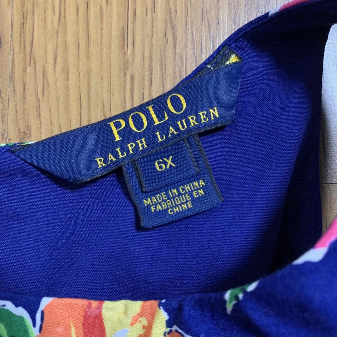 POLO RALPH LAUREN(ポロラルフローレン)のラルフローレン 花柄ワンピース 6X 130 120 ドレス 発表会 フォーマル キッズ/ベビー/マタニティのキッズ服女の子用(90cm~)(ワンピース)の商品写真