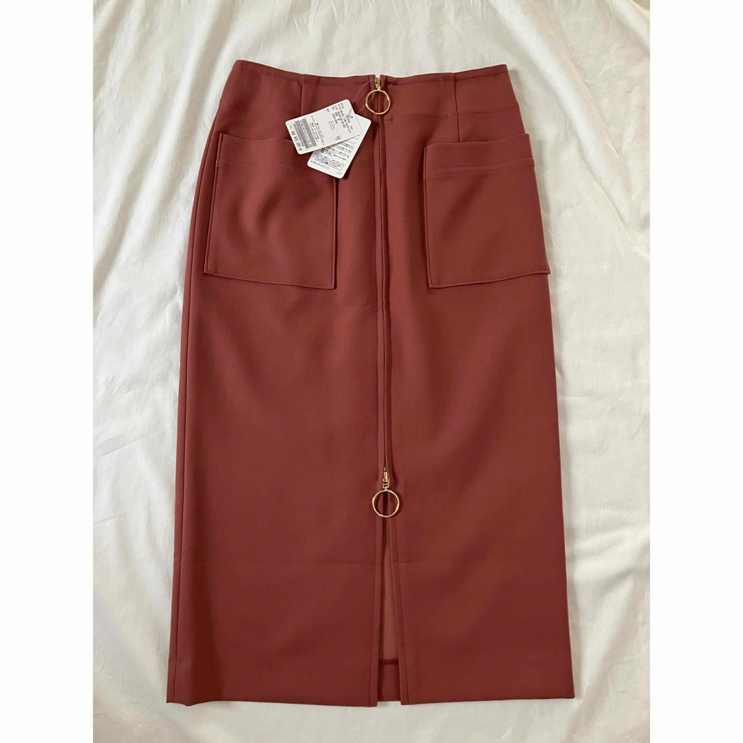 Noble(ノーブル)の【新品タグ付】 NOBLE  ノーブル  T/Cフープジップタイトスカート　36 レディースのスカート(ひざ丈スカート)の商品写真
