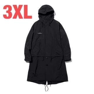 3XL ブラック アンダーカバー ジーユー 2WAYオーバーサイズモッズコート