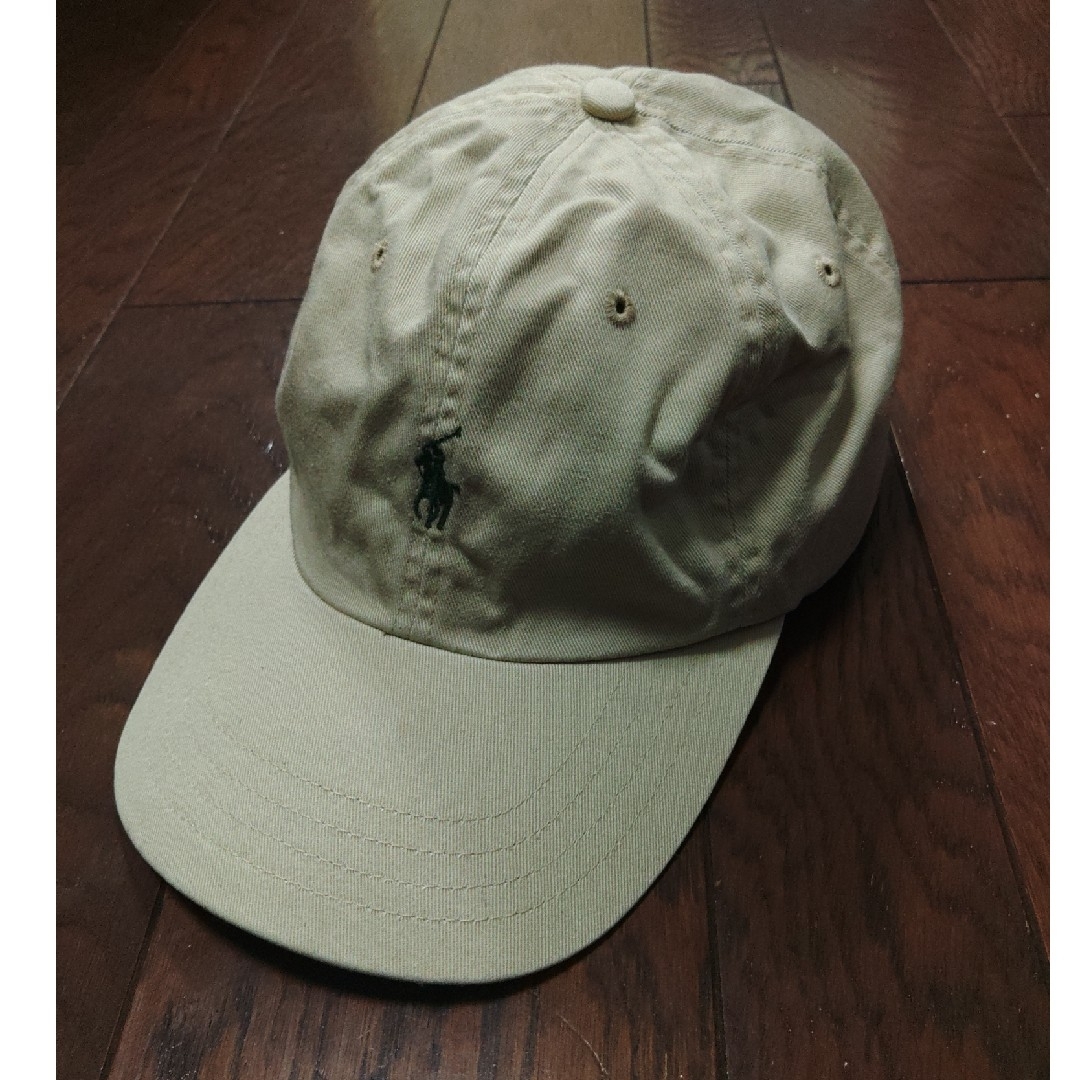 POLO RALPH LAUREN(ポロラルフローレン)のPOLO RALPH LAUREN　キャップ　ベージュ　緑　深緑　古着 メンズの帽子(キャップ)の商品写真