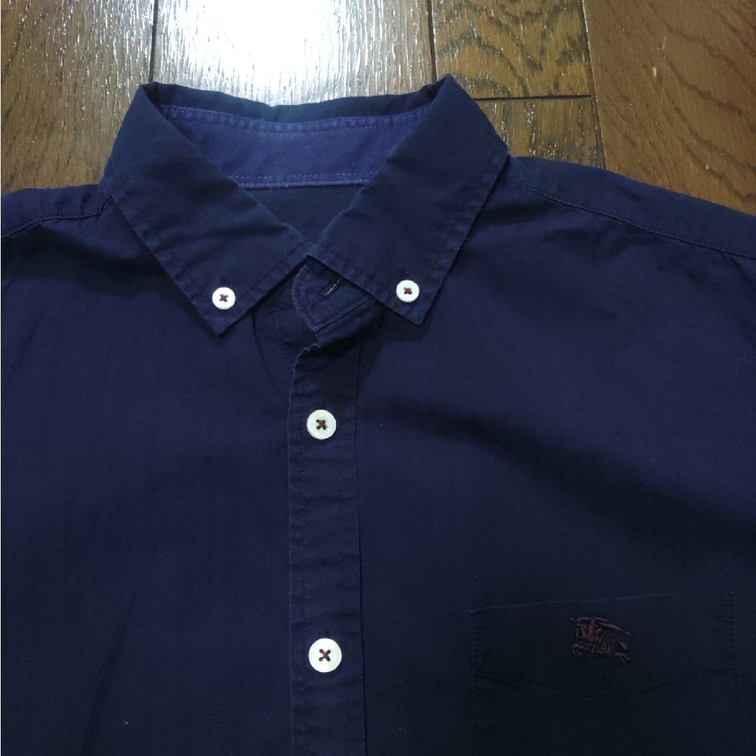 BURBERRY BLACK LABEL(バーバリーブラックレーベル)のBURBERRY black label シャンブレーシャツ　七分　M メンズのトップス(シャツ)の商品写真