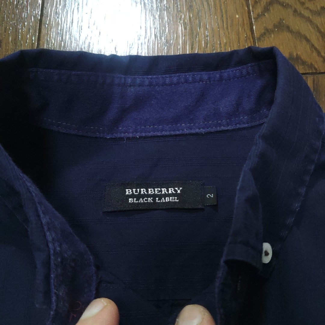 BURBERRY BLACK LABEL(バーバリーブラックレーベル)のBURBERRY black label シャンブレーシャツ　七分　M メンズのトップス(シャツ)の商品写真