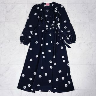 kate spade new york - ケイトスペード ラップワンピース クローバー リボン 花柄 マキシ丈 サイズ4