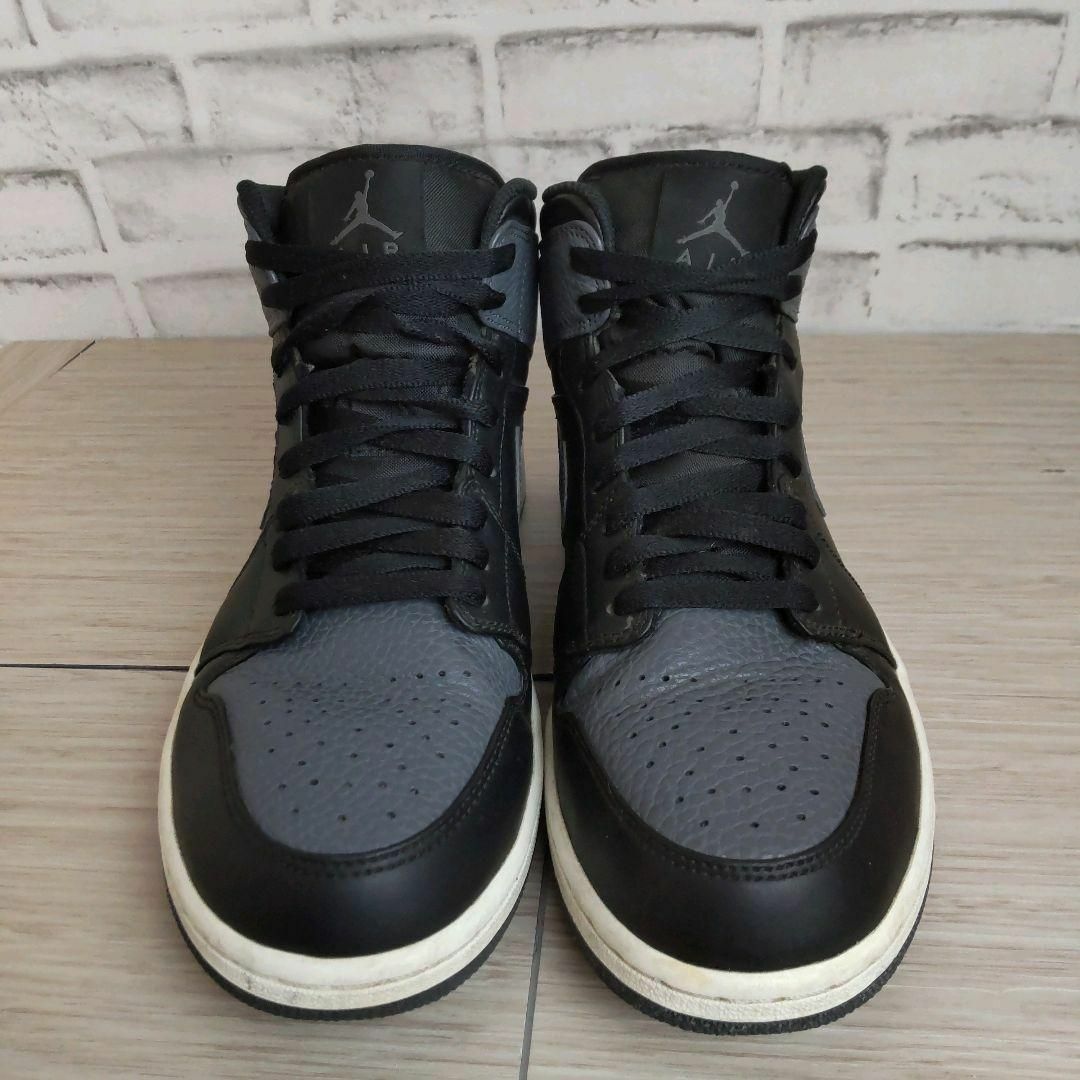 NIKE(ナイキ)のNIKE AIRJORDAN 1 RETRO MID BLACKDARKGREY メンズの靴/シューズ(スニーカー)の商品写真