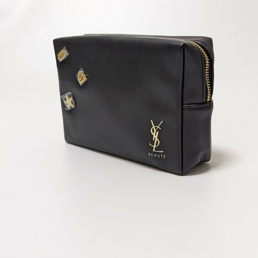 Yves Saint Laurent(イヴサンローラン)の新品！イヴサンローラン スクエア ノベルティ ポーチ ブラック レディースのファッション小物(ポーチ)の商品写真