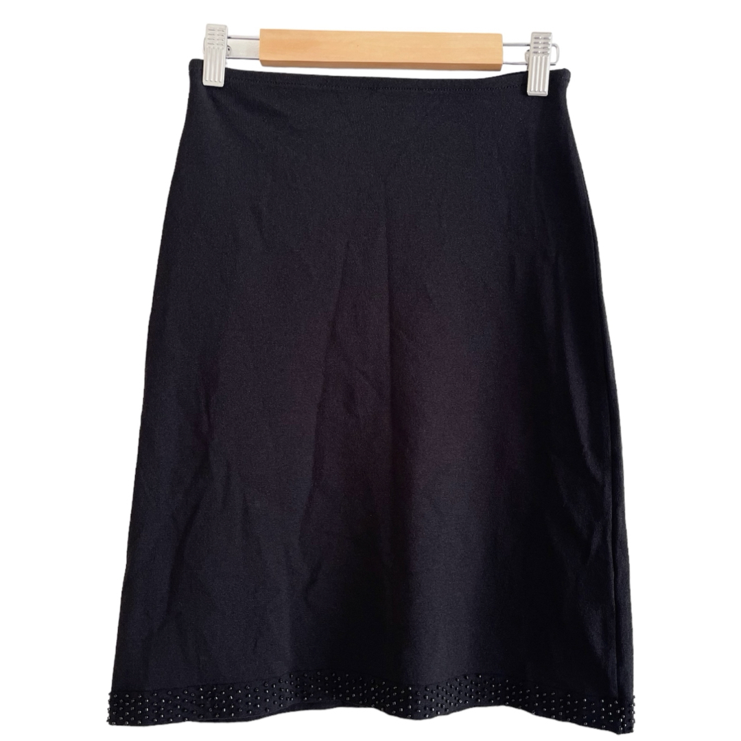 VERSUS(ヴェルサス)の【美品】versus ヴェルサス ヴェルサーチ スカート ブラック 38 M レディースのスカート(ひざ丈スカート)の商品写真