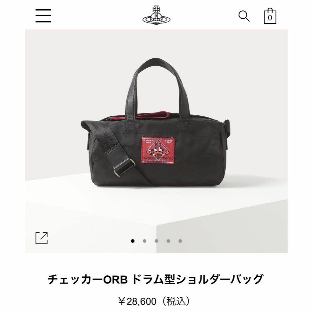 Vivienne Westwood(ヴィヴィアンウエストウッド)のvivienne westwood チェッカーORB ドラム型 ショルダーバッグ メンズのバッグ(ボストンバッグ)の商品写真