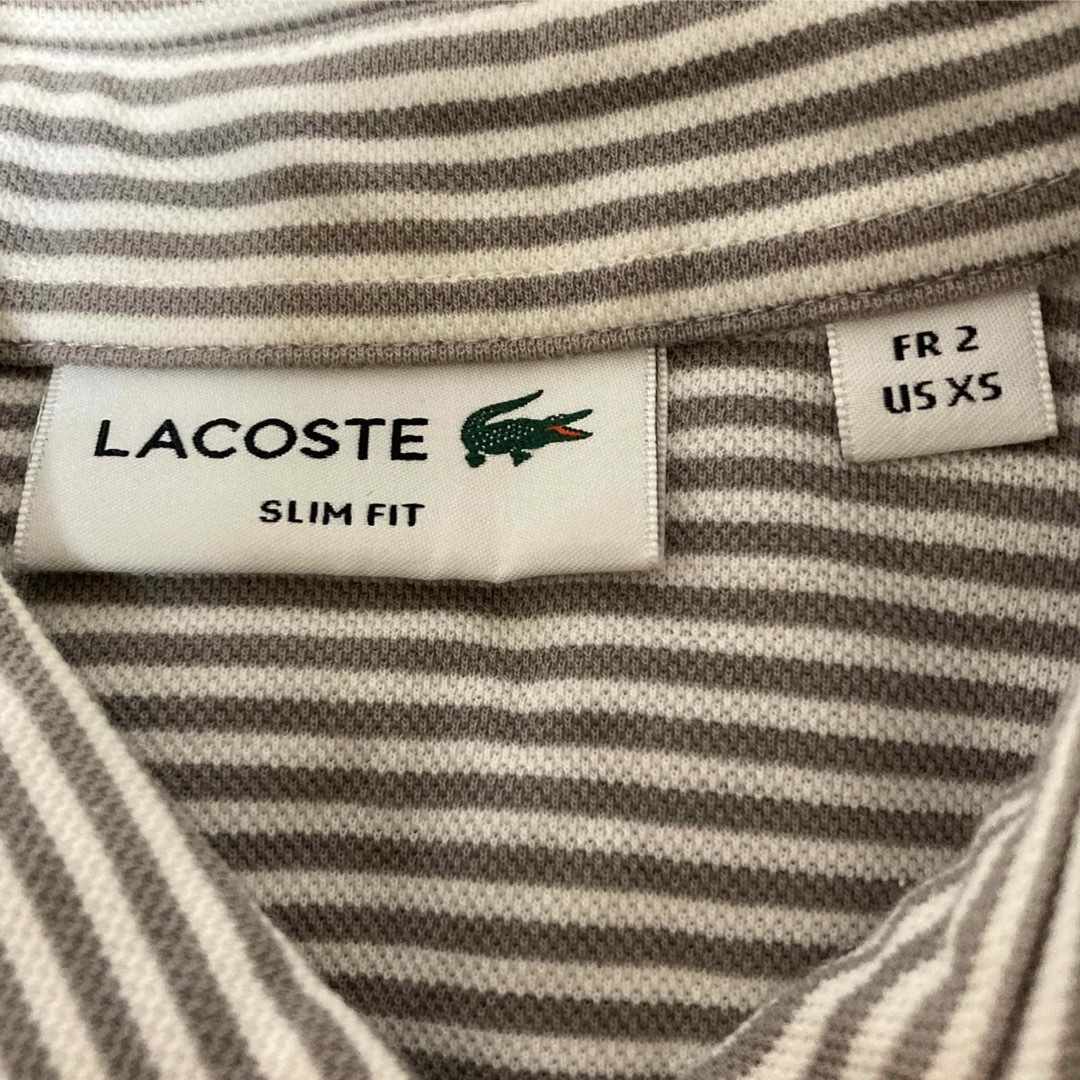 LACOSTE(ラコステ)のラコステ LACOSTE ストライプシャツ shirt グレー 白 メンズのトップス(シャツ)の商品写真