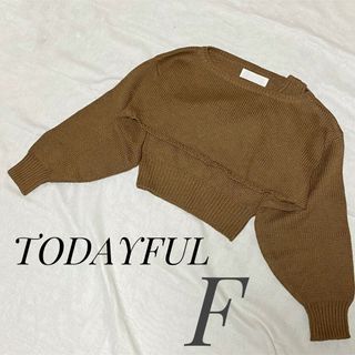 トゥデイフル(TODAYFUL)の【美品】トゥデイフル アンサンブルニット ブラウン フリーサイズ(ニット/セーター)