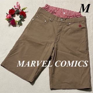 マーベルコミックス　MARVEL COMICS ♡ハーフパンツ　クモ刺繍　M(その他)