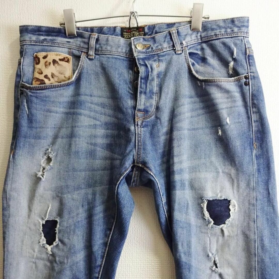 ZARA(ザラ)のZARA JEANS　スリムフィットデニム　W92cm　ストレッチ　インディゴ メンズのパンツ(デニム/ジーンズ)の商品写真