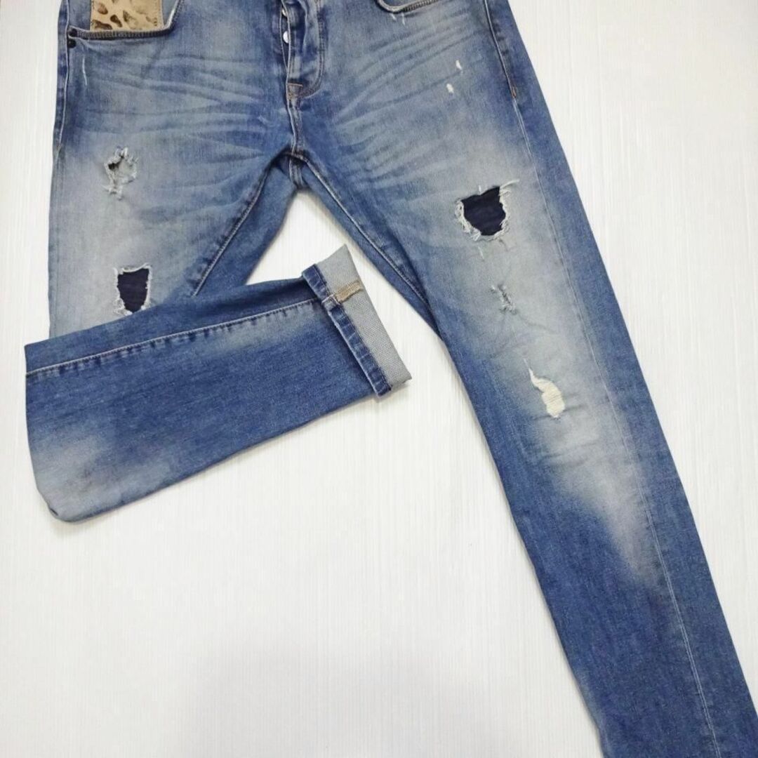 ZARA(ザラ)のZARA JEANS　スリムフィットデニム　W92cm　ストレッチ　インディゴ メンズのパンツ(デニム/ジーンズ)の商品写真