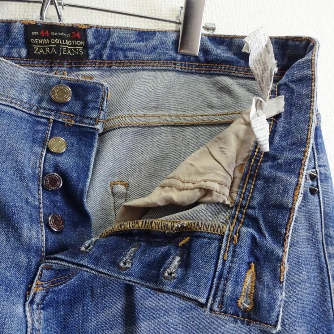 ZARA(ザラ)のZARA JEANS　スリムフィットデニム　W92cm　ストレッチ　インディゴ メンズのパンツ(デニム/ジーンズ)の商品写真