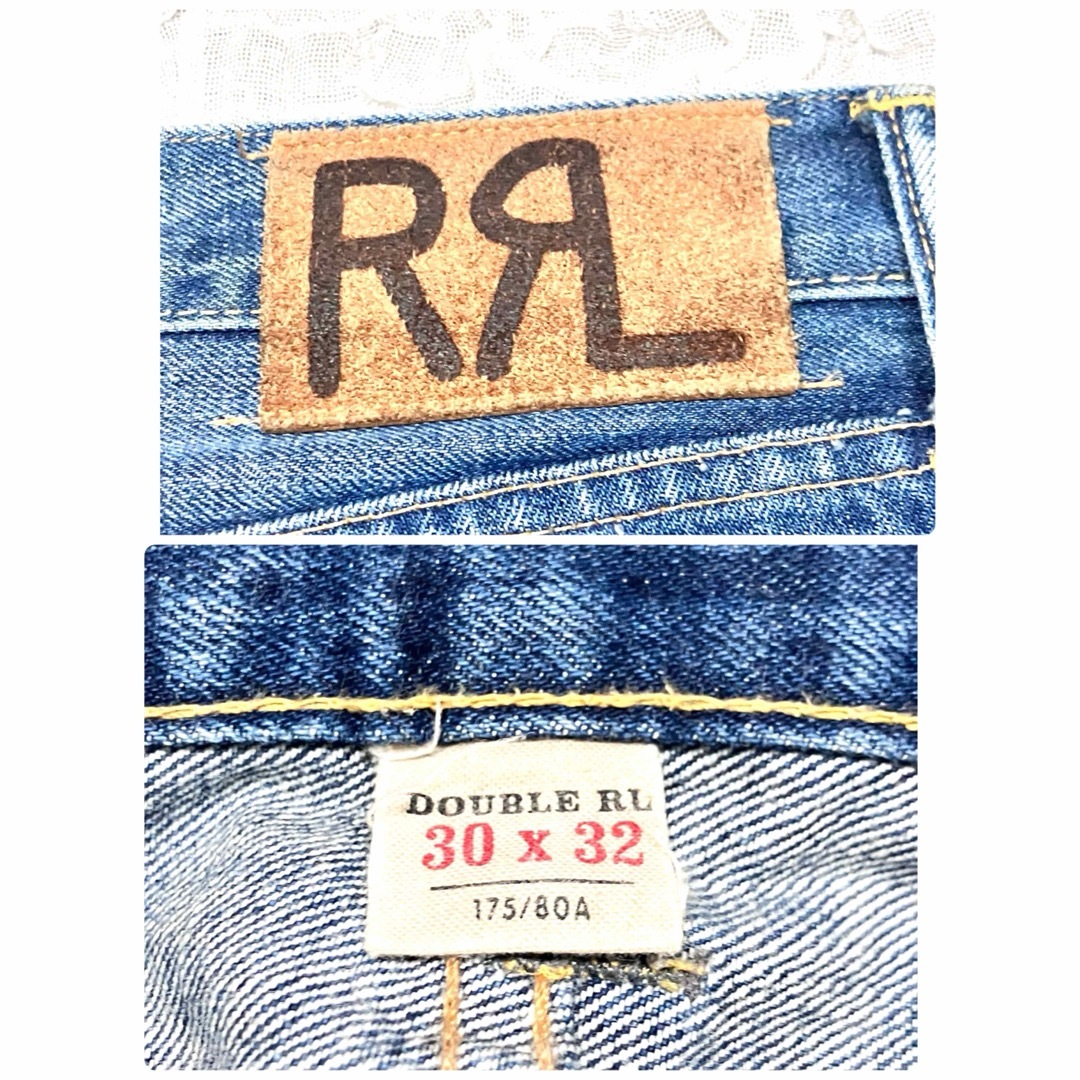 RRL(ダブルアールエル)のRRL ダブルアールエル　ダメージデニムパンツ　ブルー　サイズ30X32 メンズのパンツ(デニム/ジーンズ)の商品写真