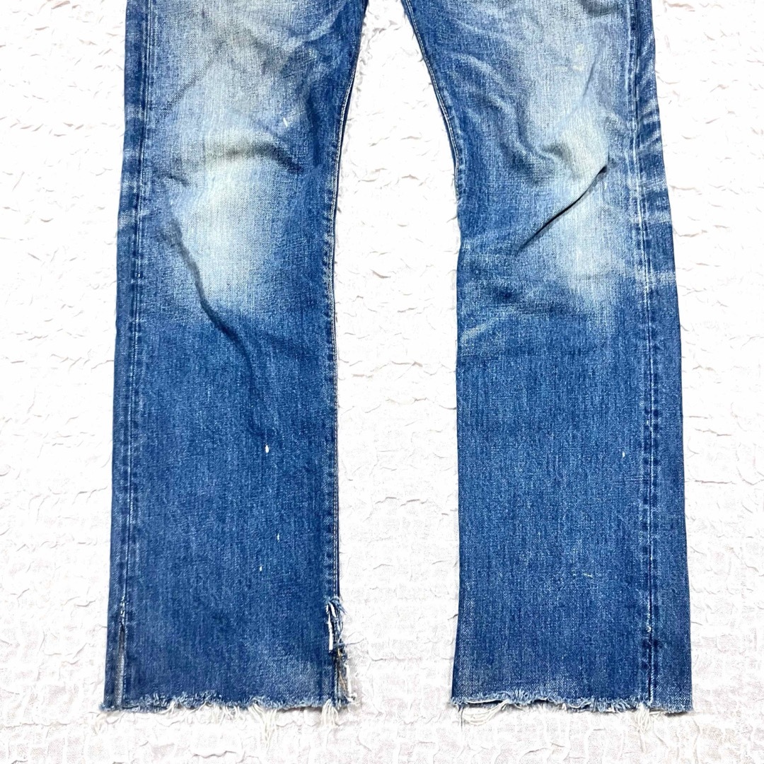 RRL(ダブルアールエル)のRRL ダブルアールエル　ダメージデニムパンツ　ブルー　サイズ30X32 メンズのパンツ(デニム/ジーンズ)の商品写真