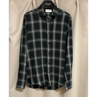 サンローラン(Saint Laurent)の16AW サンローランパリ オンブレ チェックシャツ 37 ネルシャツ(シャツ)