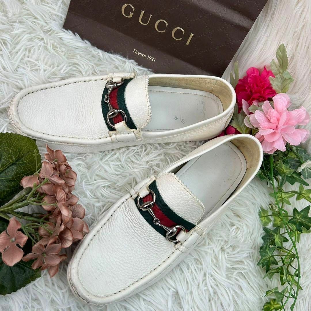 Gucci(グッチ)のGUCCI グッチ メンズ 25cm ローファー シェリーライン ドライビング メンズの靴/シューズ(その他)の商品写真